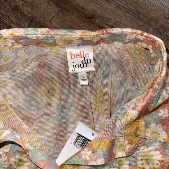Belle Du Jour • Sheer Floral Button Down - Picture 6 of 9